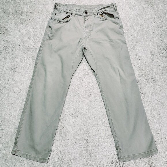 Prana Breathe Pants Men 32x30 Beige Straight Stretch Carpenter Utility Hiking - Picture 1 of 9